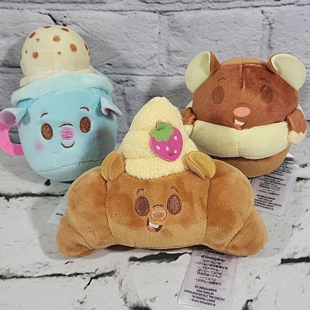 Disney‎ Munchlings Ratatouille Lot Remy Hot Chocolate Emile Cream Puff Croissant